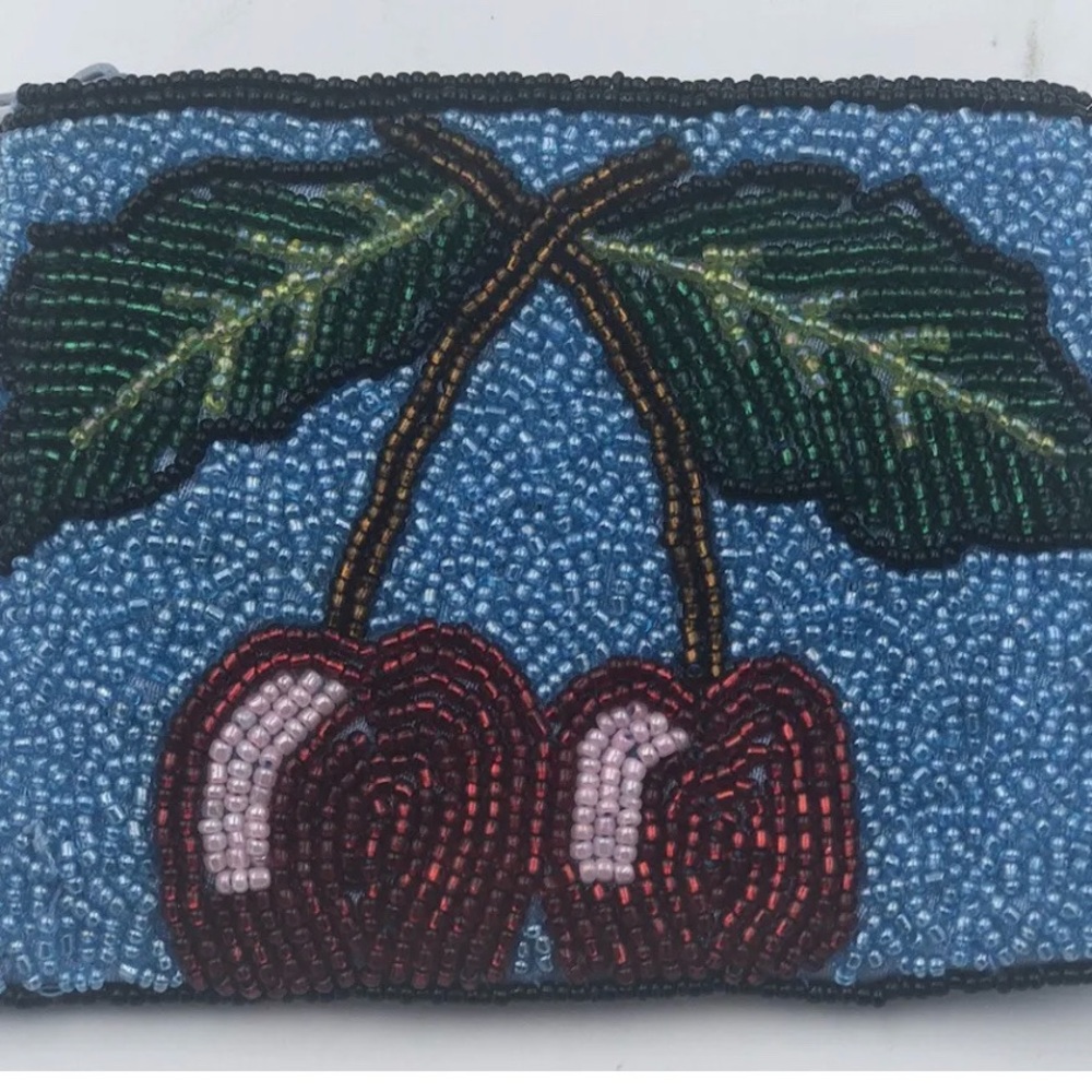 Studio Barse Red and Green Clutch Vibrant Mosaic Design